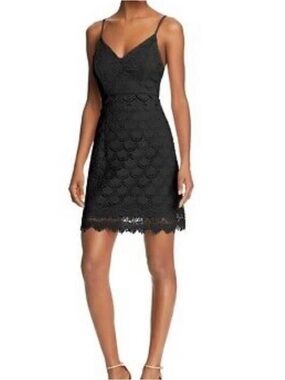 Aqua Dark Teal Lace Spaghetti Strap Mini Dress Size M Forest Green